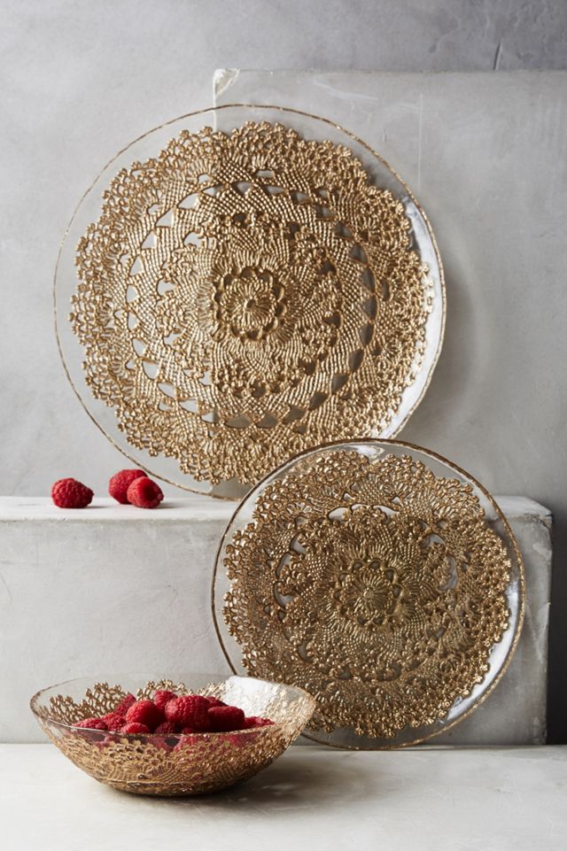 Metallic Lace Dinner Plate #1
