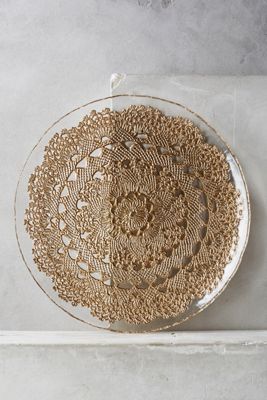 Metallic Lace Dinner Plate