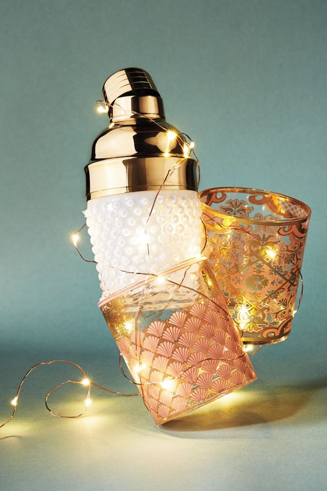 Hobnail Glass Cocktail Shaker #6