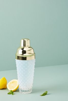 Hobnail Glass Cocktail Shaker
