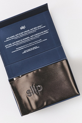 Slip Silk Pillowcase By  In Grey Size Standard