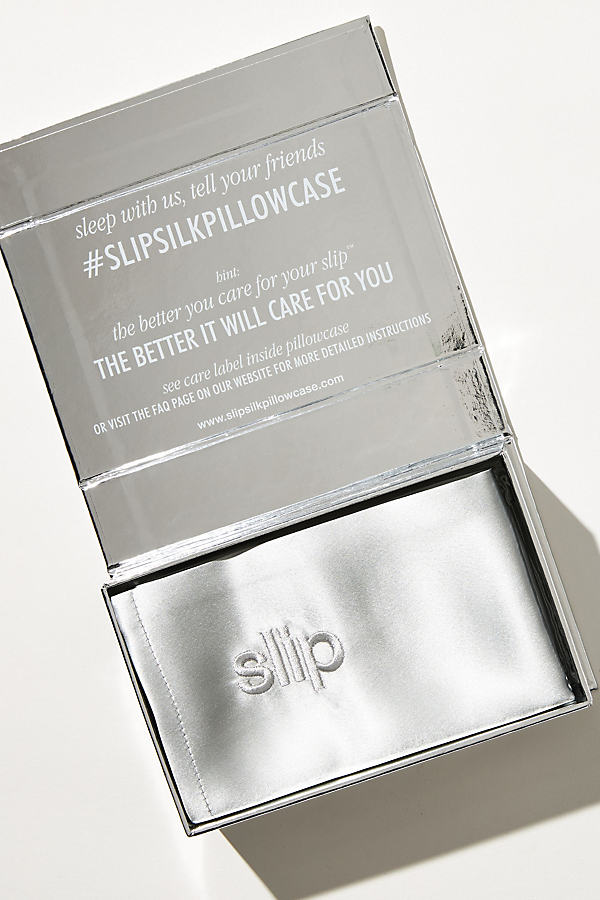 Slip Silk Pillowcase By  In Silver Size Standard