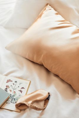 Slip Silk Pillowcase By  In Gold Size Standard