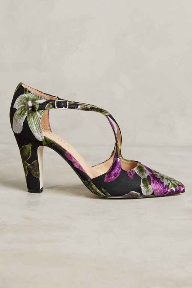 Billy Ella Printed Velvet Pumps #1