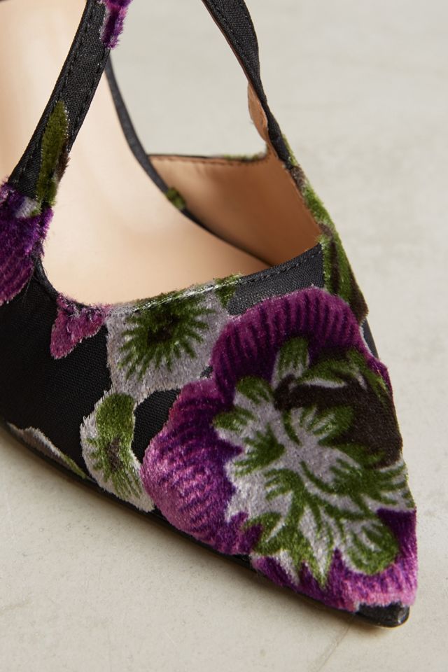 Billy Ella Printed Velvet Pumps #4