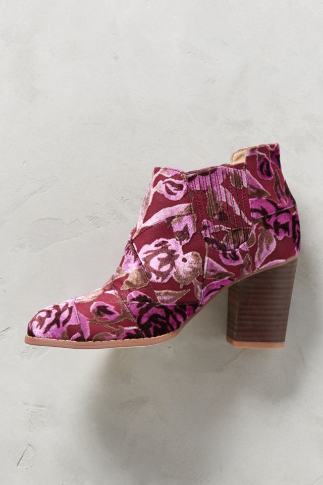 Billy Ella Floral Burnout Velvet Booties #2