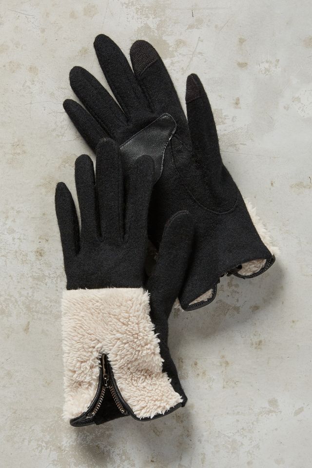 Shearling deals trim gloves