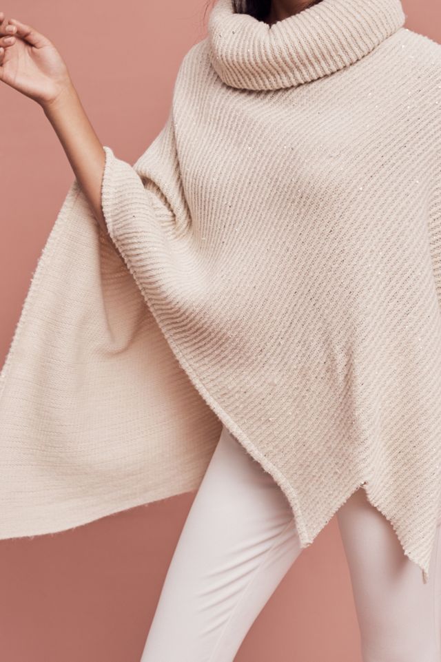 Sequin Cowl Poncho #1