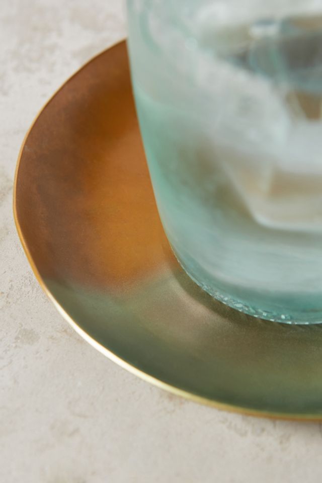 Oxidized Brass Coaster #1
