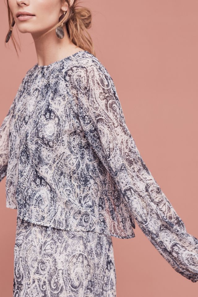 Flounced Paisley Romper #1