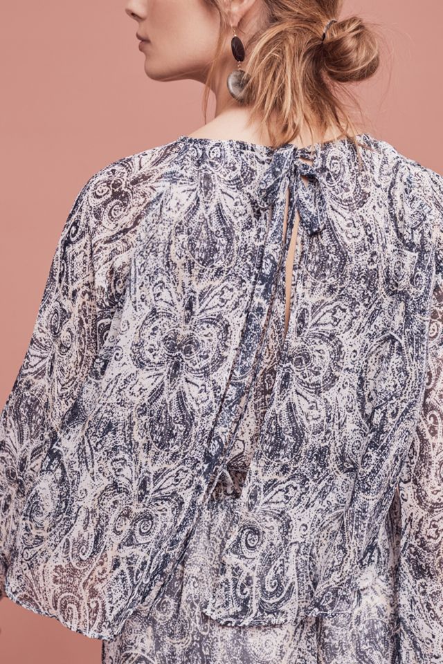 Flounced Paisley Romper #2