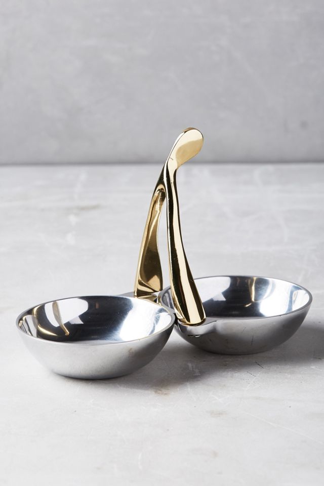 Gilded Wishbone Condiment Server | Anthropologie