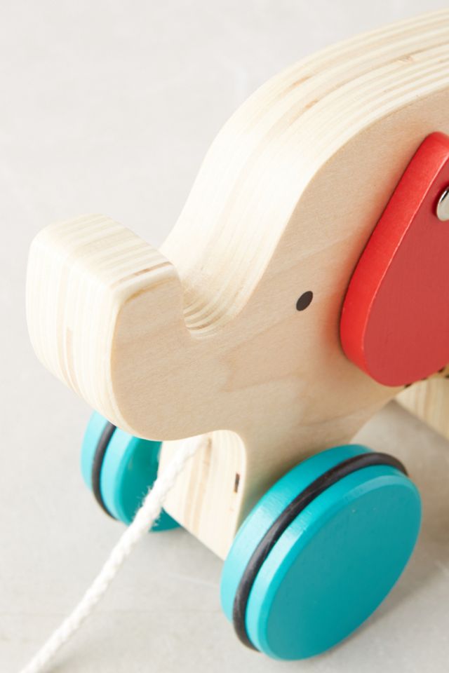 Wooden Elephant Pull Toy #1