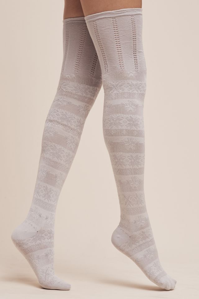 Over-The-Knee Textured Socks | Anthropologie