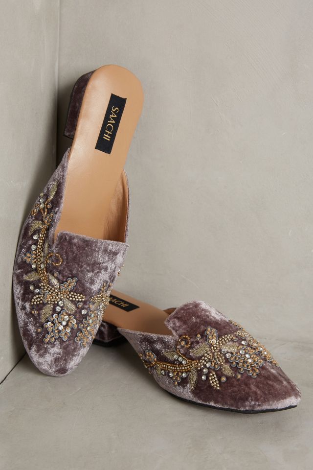 Beaded on sale mules flats