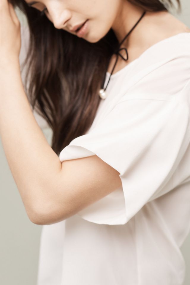 Textured Silk Tee #2