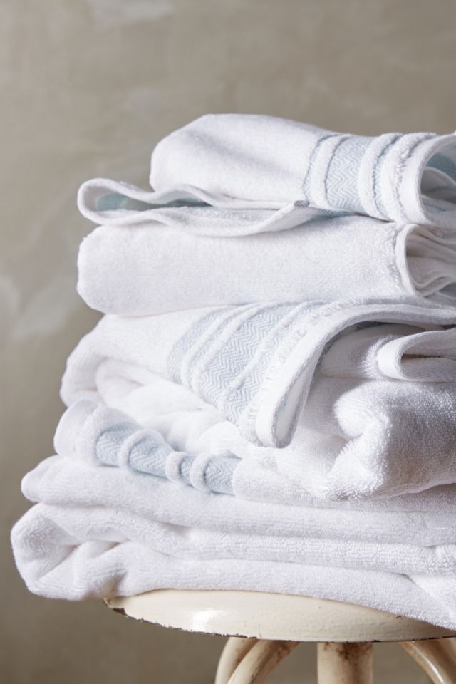 Kassatex Herringbone-Bordered Turkish Cotton Towel Collection #1
