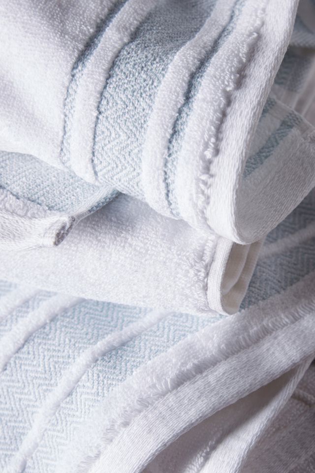 Kassatex Herringbone-Bordered Turkish Cotton Towel Collection #2