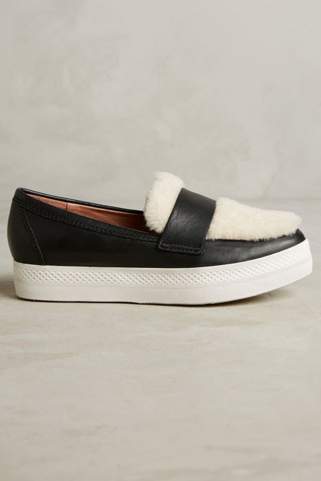 All Black Shearling Sneaker Loafer #1