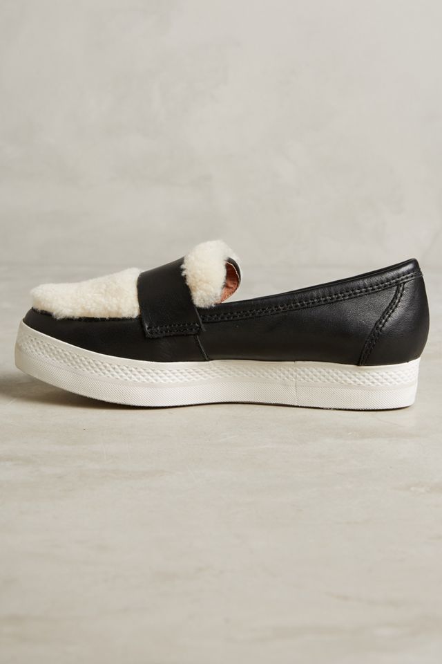 All Black Shearling Sneaker Loafer #2