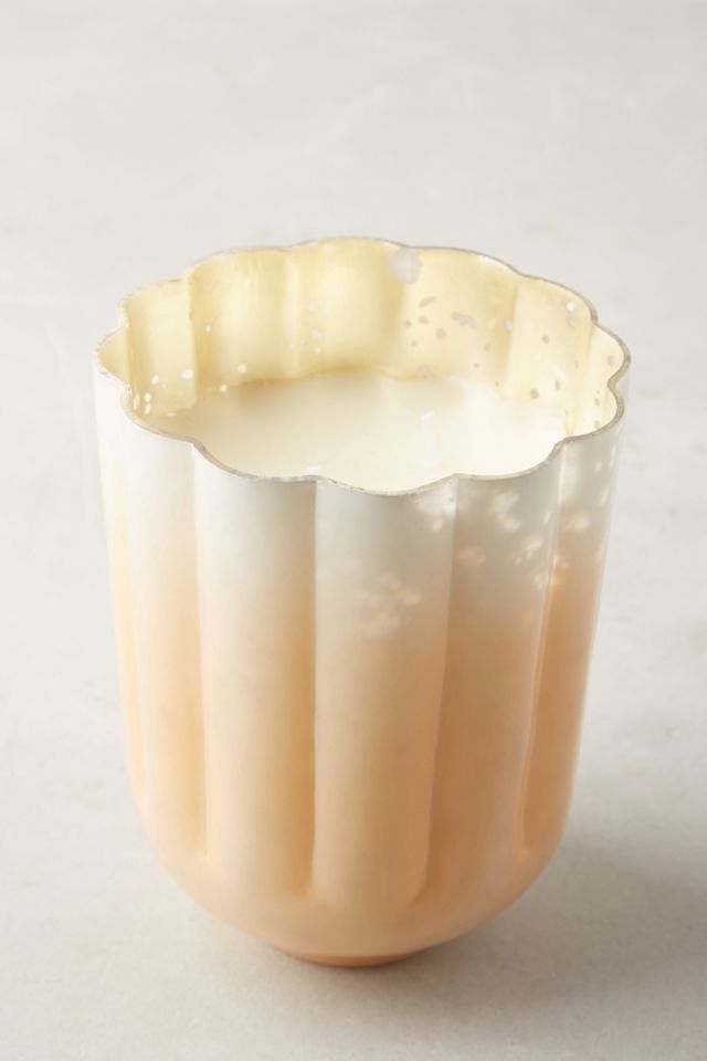 Scalloped Mercury Glass Candle #2