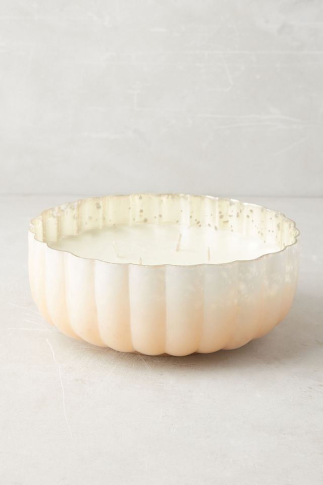 Scalloped Mercury Glass Candle #1