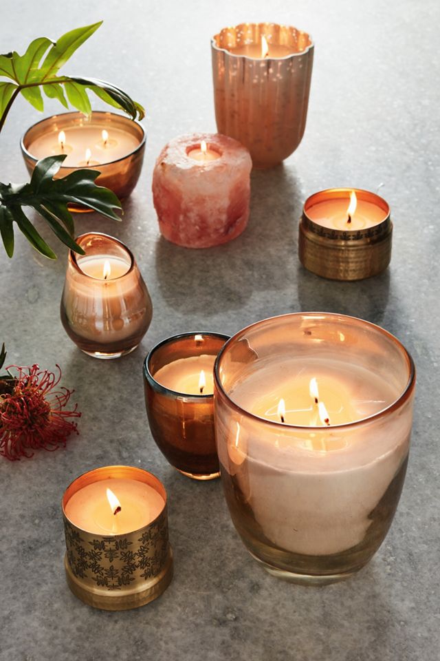 Capri Blue Etched Flora Candle #3