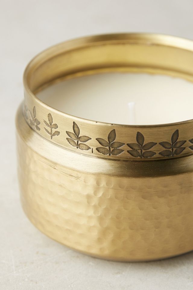 Capri Blue Etched Flora Candle #1