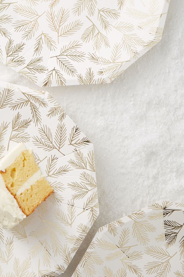 Gold Confetti Paper Dinner Plates #1