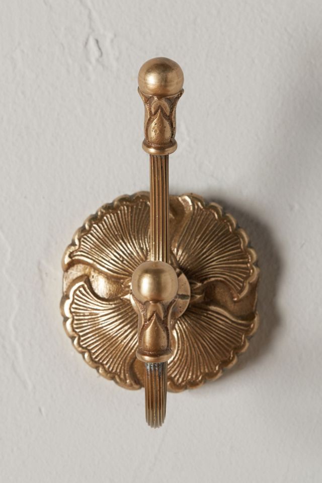 Brass Lilia Towel Hook #1