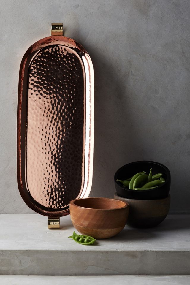 Hammered Lyric Platter & Serving Bowl Set #1