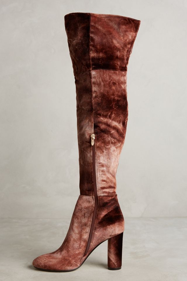 Ombre Velvet Over-The-Knee Boots #2