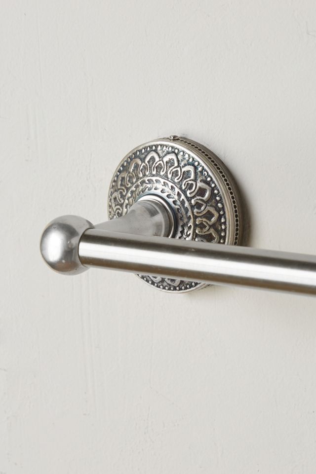 Brass Medallion Towel Bar #2