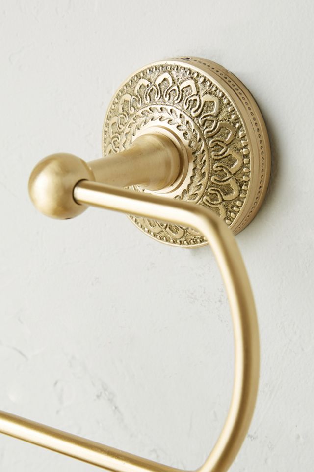 Brass Medallion Toilet Paper Holder #1