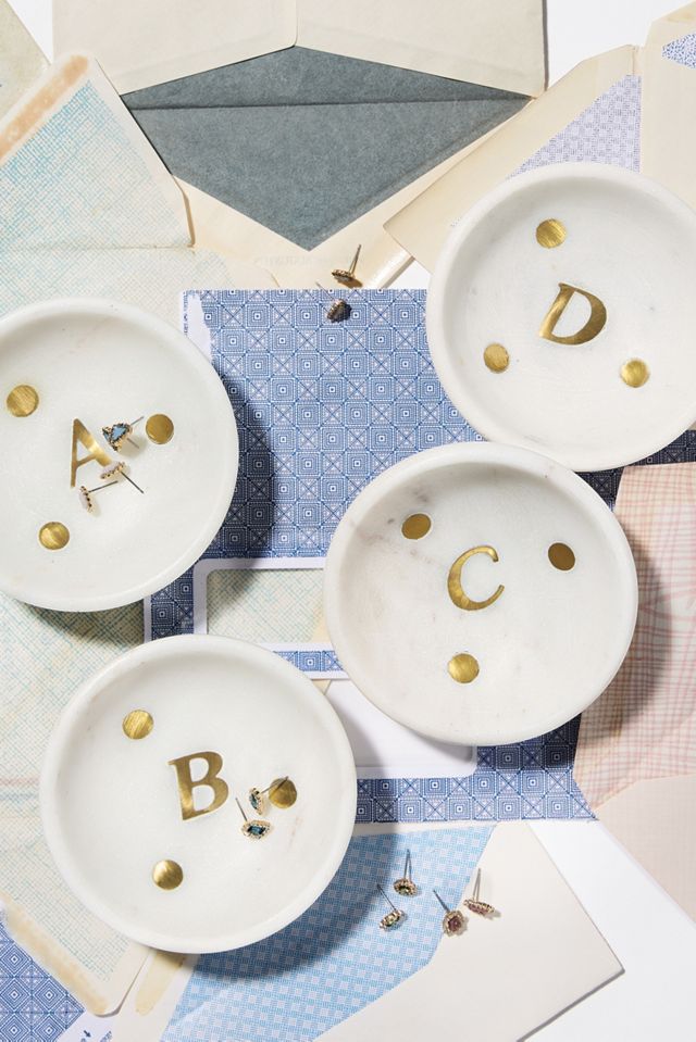 Marble Monogram Trinket Dish #3