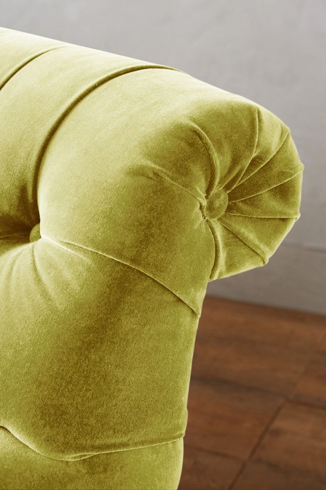 Velvet Fan Pleat Right Sectional, Landon #2