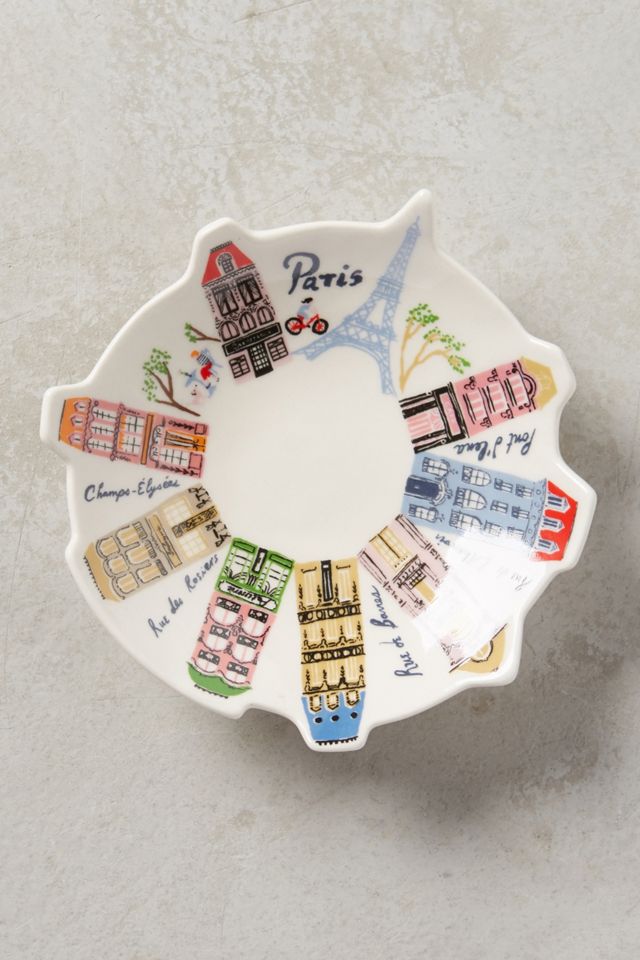 Ceramic Skyline Trinket Dish #1