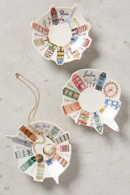 Ceramic Skyline Trinket Dish