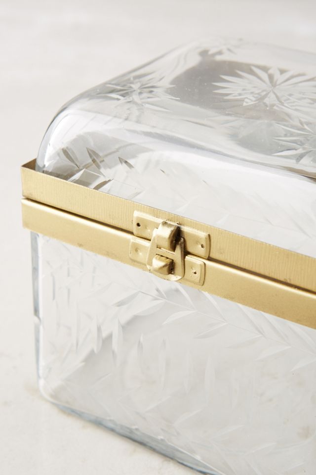 Etched Glass Jewelry Box #1