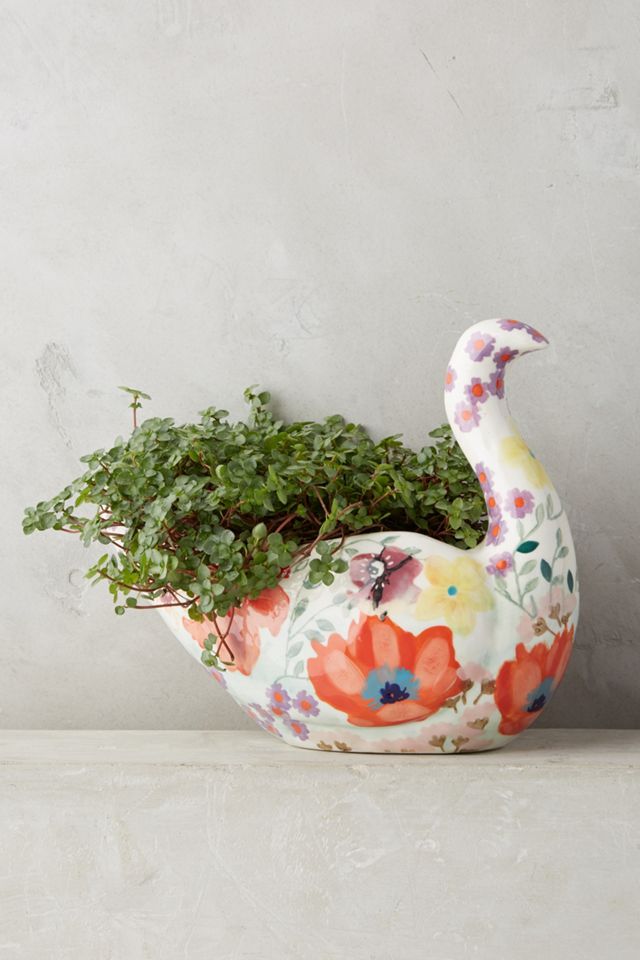 Bird In The Garden Pot
