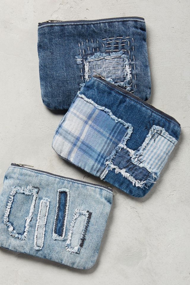 Petite Patchwork Denim Pouch #3