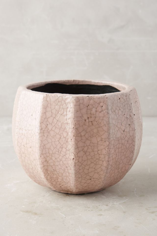 Ridged Terracotta Pot #2