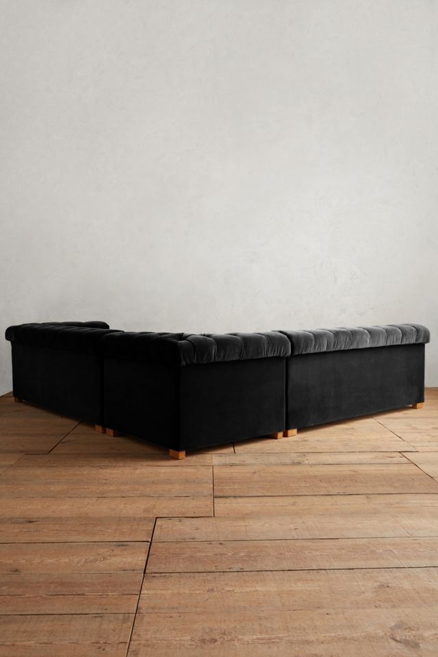 Velvet Kettleby Three-Piece Right Sectional #1