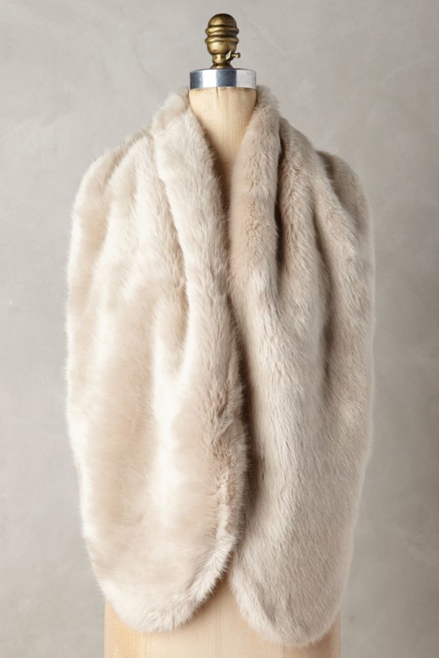 anthropologie faux fur scarf