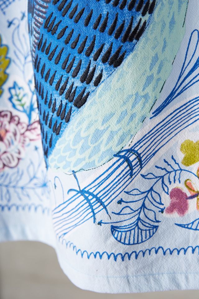 Embroidered Rosaleda Dish Towel #1