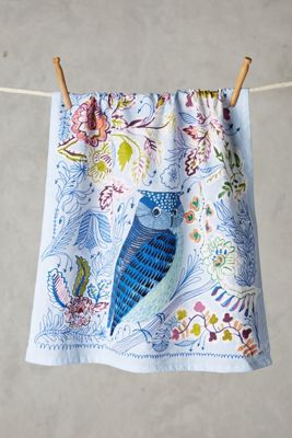 Embroidered Rosaleda Dish Towel
