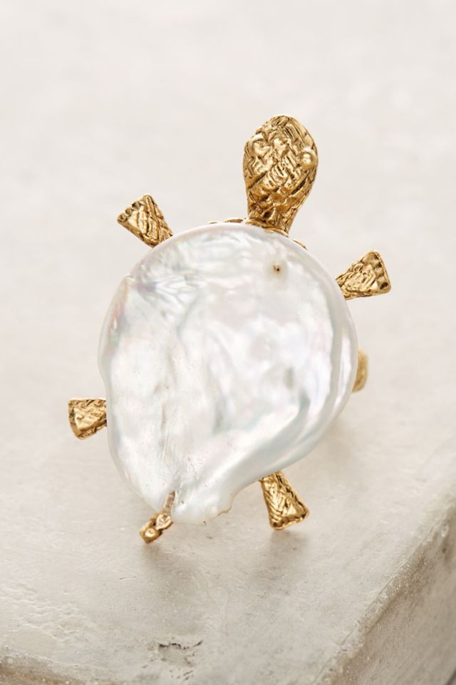 Pearl Tortoise Ring #1