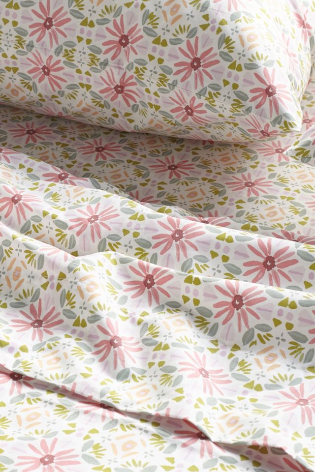 Kaleidoscopic Floral Sheet Set #1