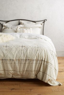Embroidered Pointilliste Duvet Cover