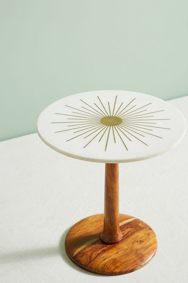 Brass Starburst Side Table #1